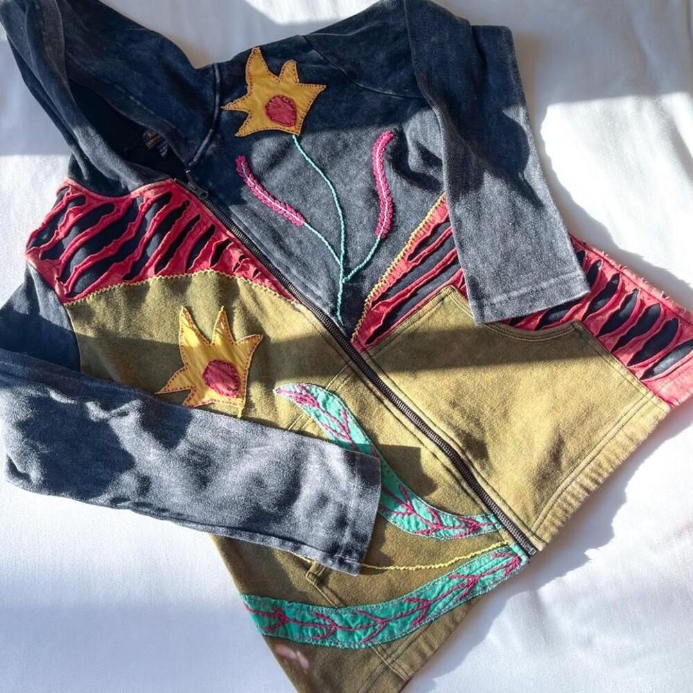 Rising International Multicolor Jacket with Floral Design
